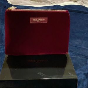 Dolce & Gabbana velvet make up bag